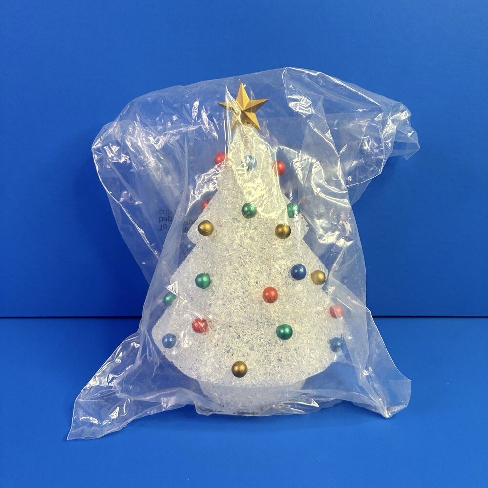 VTG Avon Christmas Tree 3D Melted Plastic Popcorn Replacement Part *NO BASE*